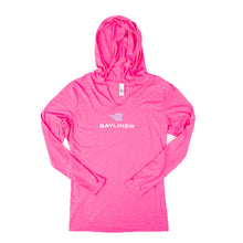 Load image into Gallery viewer, Women&#39;s LS Hoodie Tee - Fuchsia Frost
