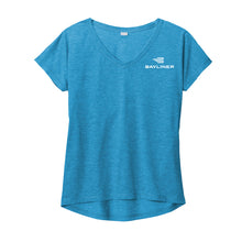 Load image into Gallery viewer, Women&#39;s V-Neck Tee - Pond Blue
